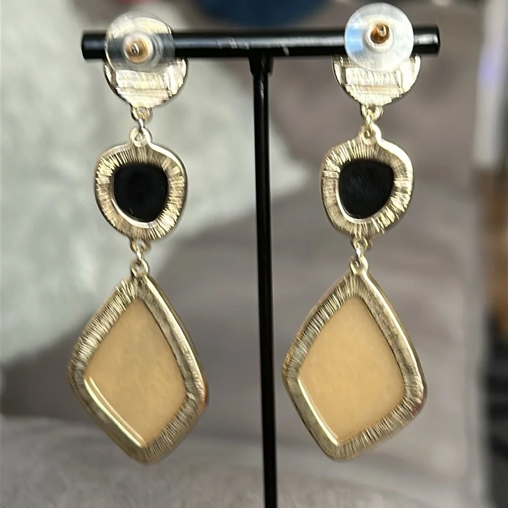 BaubleBar Gold and Silver Statement Earrings